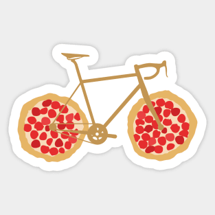 Bicycle Pizza Wheels Sticker